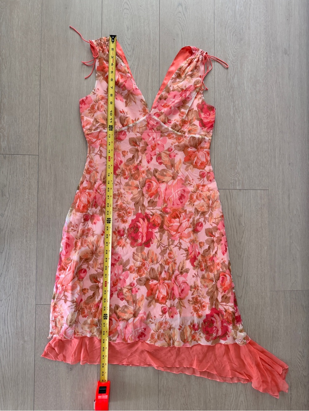 Laundry by Shelli Segal Floral Pink V-Neck Slip Dress - Picture 5 of 9